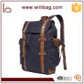 Large Capacity Men Rucksack Cotton Canvas Drawstring Backpack